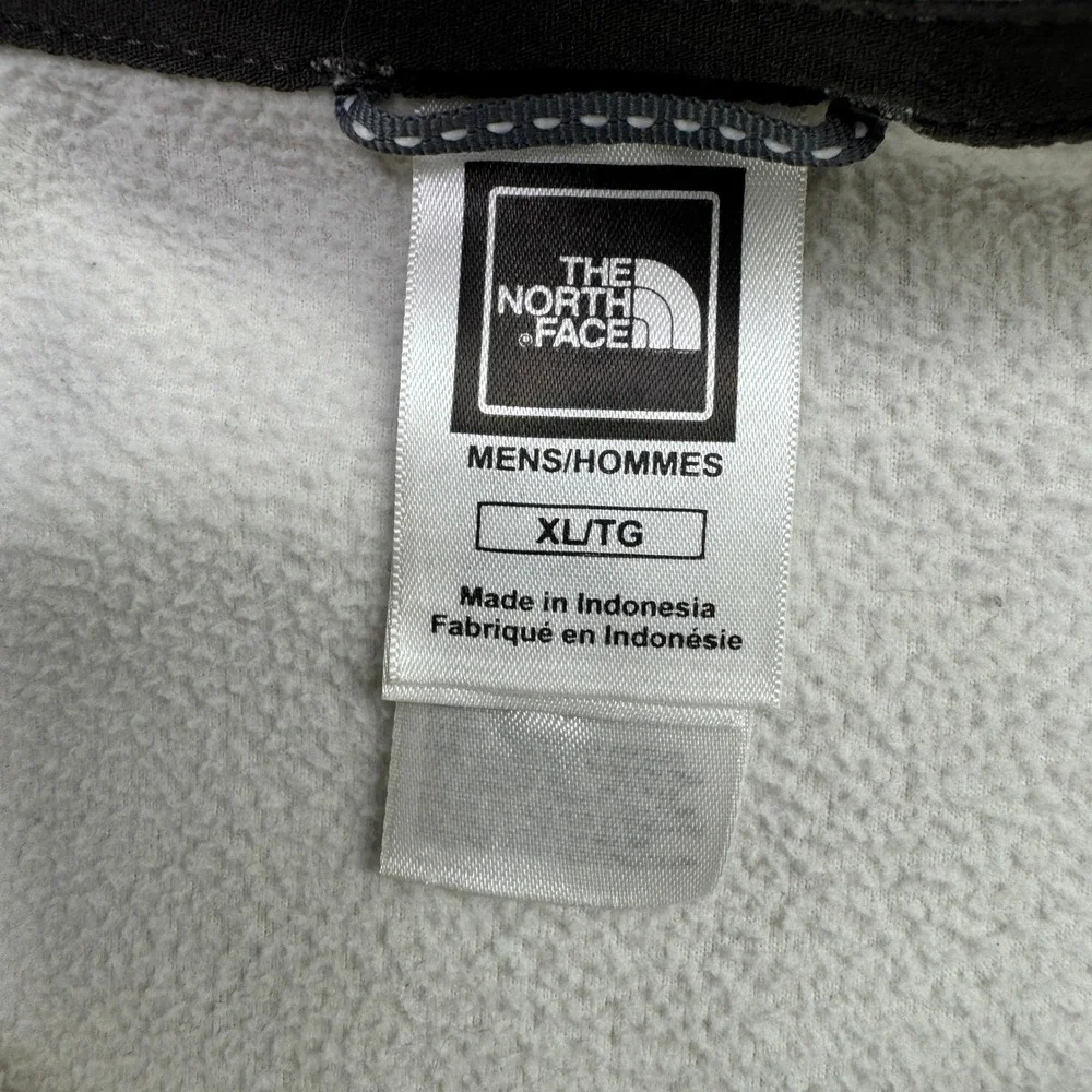 The North Face Fleece Pullover Mens XL White TKA 100 Quarter‎ Zip Hiking Layer
